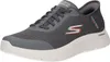 A single gray Skechers Go Walk Flex Hnds Up shoe is shown from a side angle against a white background. Anteprima dell’immagine prodotto