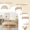 Holzbett, Massivholzbett Futonbett, Doppelbett, Massivholz Produktbild-Vorschau 6