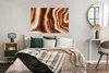 MuchoWow® Poster Achat - Braun - Gold - Geode Stein 120x80 Produktbild-Vorschau 4