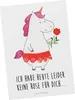 Mr. & Mrs. Panda Postkarte Einhorn Dame - Weiß - Geschenk, Produktbild-Vorschau 1
