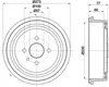 2 Bremstrommeln Ø 273 mm Ø 14,5 mm HELLA für u.a. OPEL Produktbild-Vorschau 5