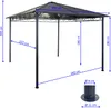 Pergola z twardym dachem HWC-C77, pawilon ogrodowy, dach z Podgląd zdjęcia produktu 3