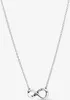 A silver infinity necklace on a white background. Náhled obrázku produktu