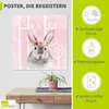 ARTland Poster Hase mit Blumen im pink Wald Größe: 100x100 Produktbild-Vorschau 2
