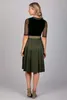 Edelnice Midi Dirndl Livia Samt Grün 40 Produktbild-Vorschau 9
