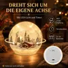 formano LED Deko-Kugel Winterhaus 15 cm Glas drehend Timer Produktbild-Vorschau 5