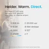 Modee LED Globelamp G80 E27 Mat - 8.5W 806lm 2700K - Productafbeelding-voorbeeld 3