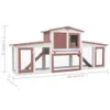 vidaXL Velká králíkárna hnědobílá 204x45x85 cm Dřevo Náhled obrázku produktu 6