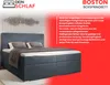 Boxspringbett BOSTON 180x200 cm Velour Paros 6 Dunkelgrau Produktbild-Vorschau 4