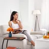 Tavolino Relaxdays, 2 ripiani, forma a C, design Anteprima dell’immagine prodotto 5