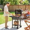 Outsunny houtskoolgrill, barbecue en smoker met deksel, met Productafbeelding-voorbeeld 2