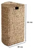 Eckiger Wäschekorb aus Wasserhyazinthe – H 66 cm Produktbild-Vorschau 4