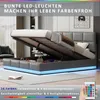 Lit hydraulique Merax 180x200 cm avec éclairage LED, lit Voir les images du produit 4