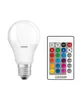 A white OSRAM LED light bulb and a remote control with various color and function buttons are displayed on a white background. Anteprima dell’immagine prodotto