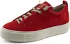 A single red sneaker with a beige sole and laces, shown from a side-angle. Náhľad obrázku produktu