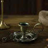 Retro Świecznik Ręczny Vintage Uchwyt Stojak Stop Cynku Podgląd zdjęcia produktu 5
