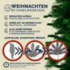 A marketing image for a Christmas tree, showing its features and assembly. Náhled obrázku produktu