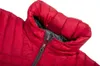 Rote Insulationsjacke "TSUNAMI ECO Men" von Ocun mit hohem Kragen und gepolstertem Design. Produktbild-Vorschau
