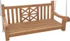 Schaukelbank TABEL - Holz Teak 120x70x61 cm | Hängebank Produktbild-Vorschau 1