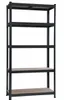 Regał metalowy 150x75x30 cm 5 półek czarny Podgląd zdjęcia produktu 1