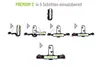 An instructional diagram showing the 5 steps to assemble a bicycle rack. Produktbild-Vorschau