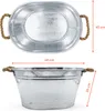 3.06 Zinkwanne in silber mit Natur Seil Griffen - ca. 64 cm Produktbild-Vorschau 2