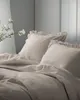 Detexpol Linge de lit en coton 160x200 taupe avec volants Voir les images du produit 2