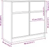vidaXL Sideboard mit Schublade Weiß 80x34x76 cm Produktbild-Vorschau 8