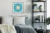 MuchoWow® MuchoWow® Gerahmtes Poster Formen - Blau - Gelb Produktbild-Vorschau 2