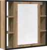 A product shot of a bathroom medicine cabinet with a mirror and shelves. Podgląd zdjęcia produktu