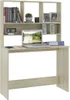 vidaXL Schreibtisch mit Regalen Sonoma-Eiche 110x45x157 cm Produktbild-Vorschau 3