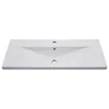 vidaXL Einbauwaschbecken 101x39,5x18,5 cm Keramik Weiß Produktbild-Vorschau 3
