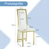 2er Set europäischer Minimalismus-Esszimmerstuhl, weißes Produktbild-Vorschau 4