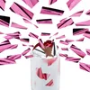 5 Party Popper rosa, cannoni sparacoriandoli metallizzati, Anteprima dell’immagine prodotto 6