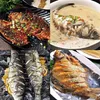 A collage of four different fish dishes, including fried fish, grilled fish, and fish in soup. Náhled obrázku produktu
