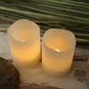 LED Kerzenset Mini - Echtwachs - flackernd - Timer - inkl. Batterien - H :6cm D: 5cm - 2St. - weiß Produktbild-Vorschau