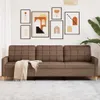 vidaXL 3-Sitzer-Sofa Braun 210 cm Stoff Produktbild-Vorschau 2