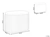 BELIANI Pouf Rosa Samtstoff Plissiert Oval mit Stauraum Produktbild-Vorschau 3