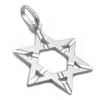 Anhänger David-Stern matt Silber 925 silber 29x22mm Produktbild-Vorschau 3