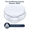 A white toilet seat riser with text overlays highlighting its load-bearing capacity. Anteprima dell’immagine prodotto