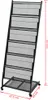 vidaXL Zeitschriftenständer 47,5×43×133 cm Schwarz A4 Produktbild-Vorschau 6