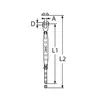 Wantenspanner, Gabel-Terminal, gedrehte Form, Edelstahl Produktbild-Vorschau 2