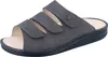 A single dark gray sandal is shown from a diagonal view against a white background. Produktbild-Vorschau