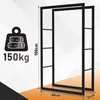 Peviasot Kaminholzregal 150 × 60 × 25 cm, Eisen, Schwarz, Produktbild-Vorschau 2