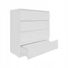 Kommode Aven 97x90x40cm, mattweiß, modern, 4 Schubladen mit Produktbild-Vorschau 1