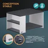 CASARIA® Table basse rectangulaire blanc anthracite Voir les images du produit 4