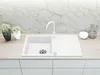 Granitspüle 90x50 cm mit Siphon & Drehexzenter, für 45 cm Produktbild-Vorschau 3