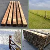 Collage of images showing wooden posts for fences in different settings. Produktbild-Vorschau
