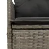Sedia da giardino pieghevole con cuscini, Grigio Anteprima dell’immagine prodotto 9