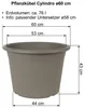 MePla - Set - Pflanzkübel Cylindro ø 60 + Untersetzer ø 58 Produktbild-Vorschau 2